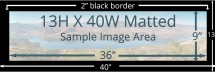 13 X 40 Matted Print